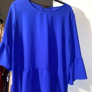 Gibson blue shirt with peasant sleeve